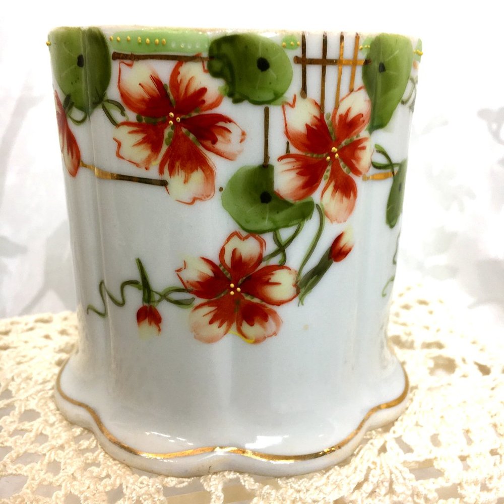 * NIPPON Hand Painted Milk Holder Ceramic Jar Collectible
